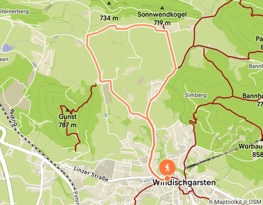 Karte der Tour