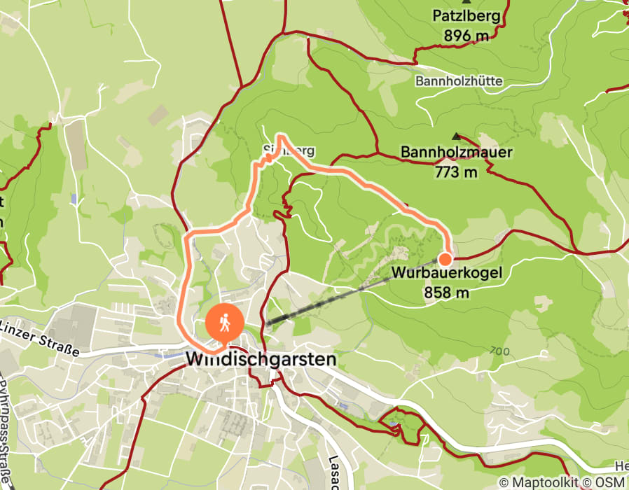 Karte der Tour