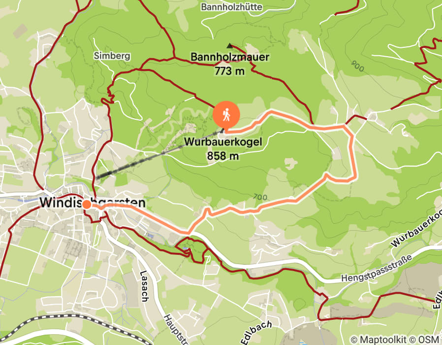 Karte der Tour