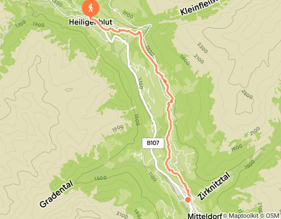 Karte der Tour