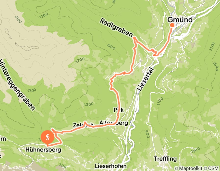 Karte der Tour