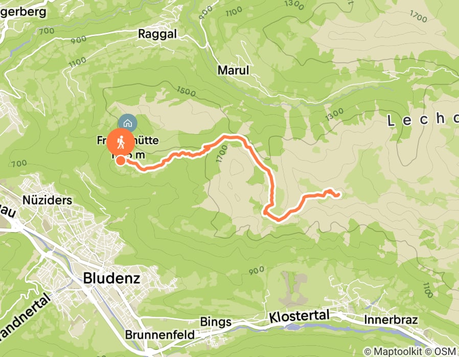 Karte der Tour