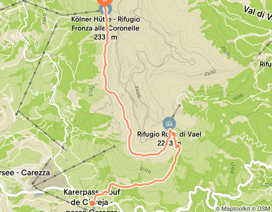 Karte der Tour