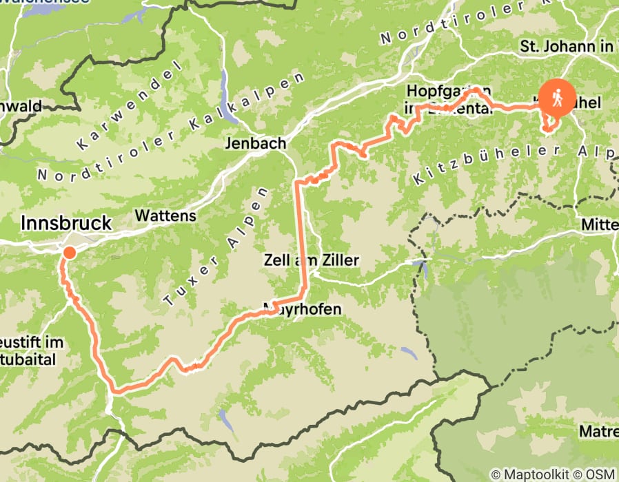 Karte der Tour