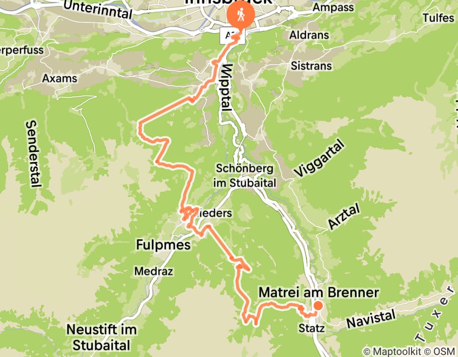 Karte der Tour