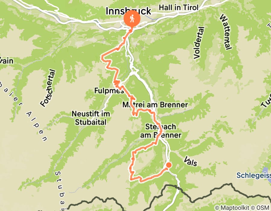 Karte der Tour