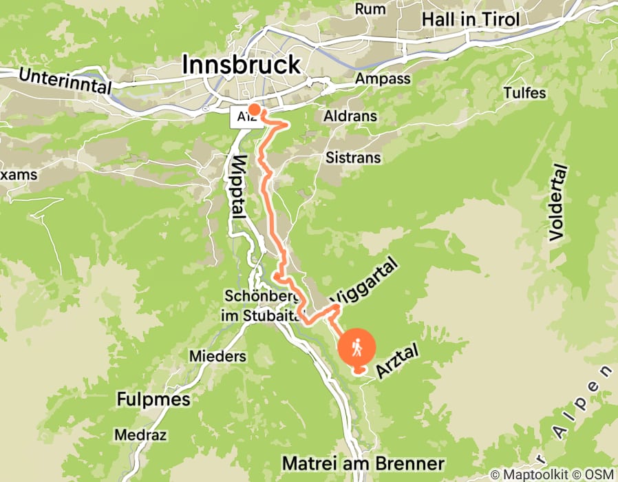 Karte der Tour