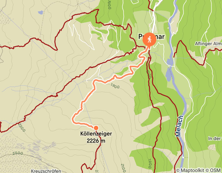 Karte der Tour