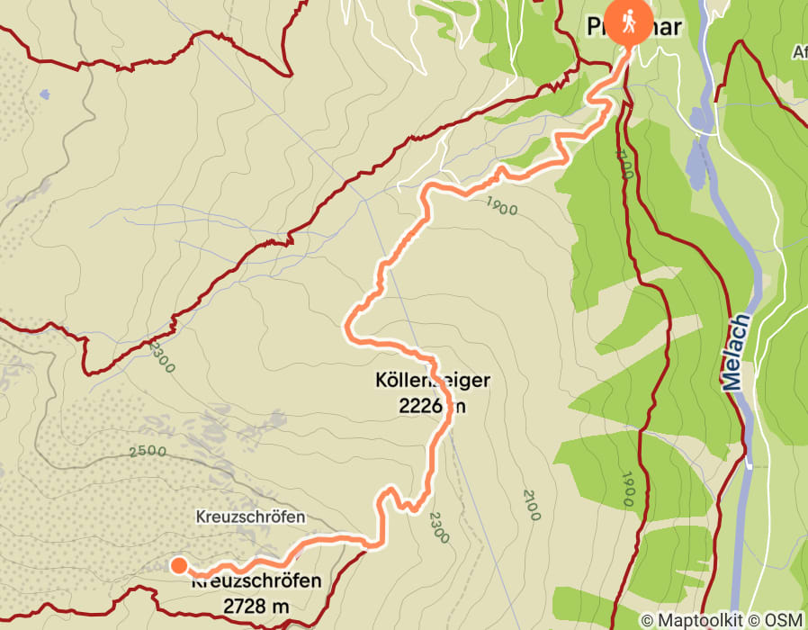 Karte der Tour