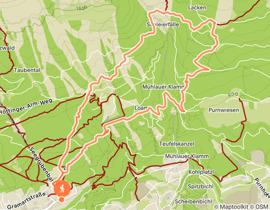 Karte der Tour