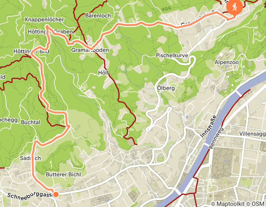 Karte der Tour