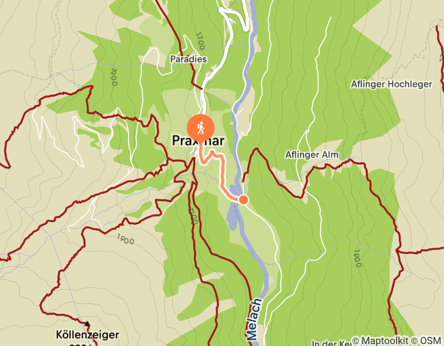Karte der Tour