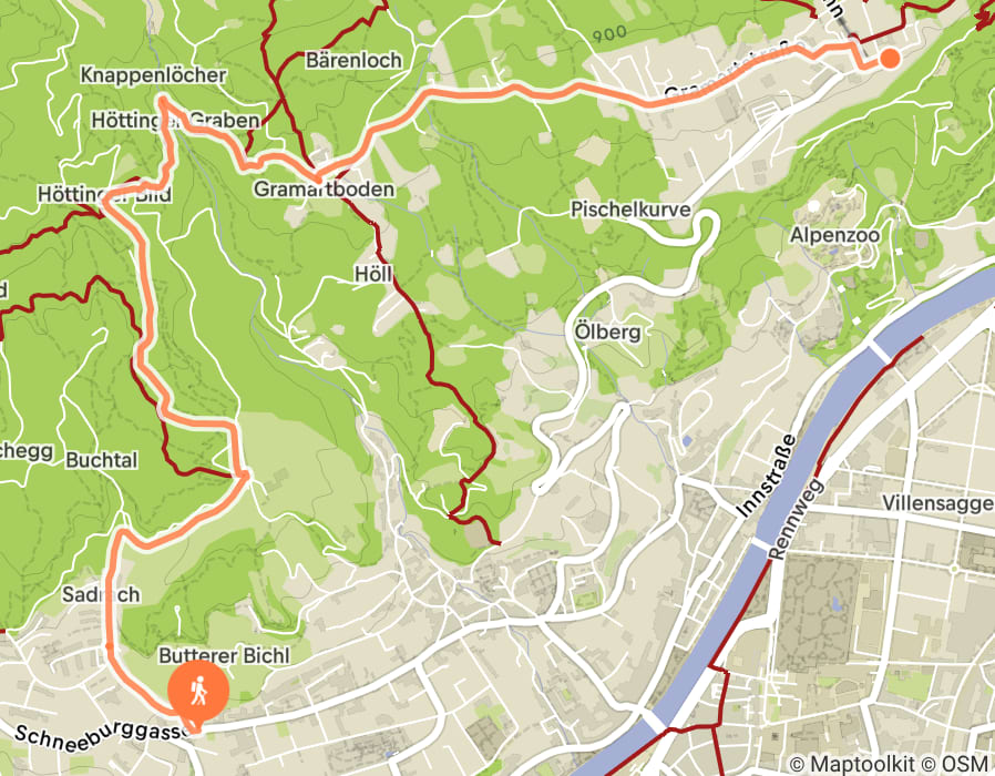 Karte der Tour