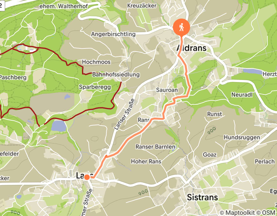 Karte der Tour