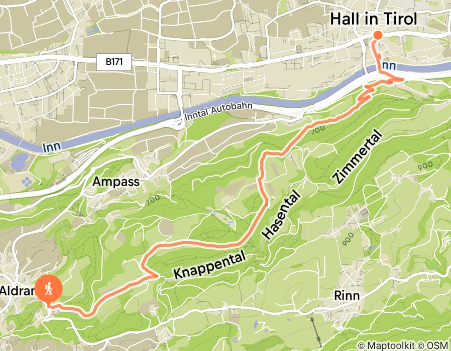 Karte der Tour