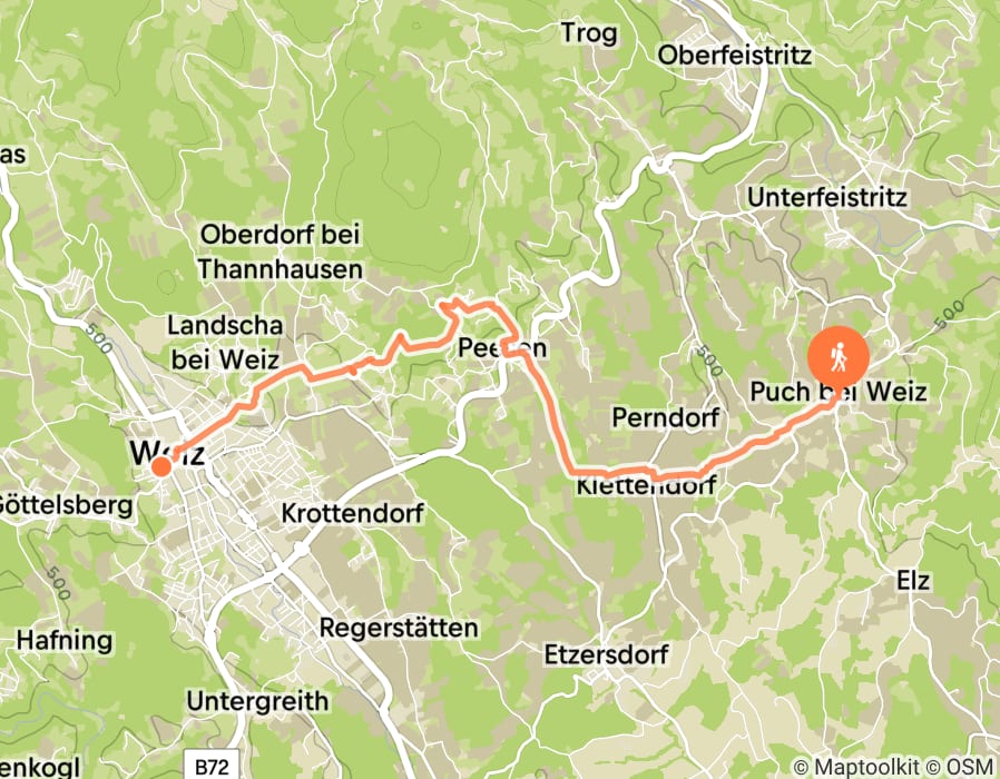 Karte der Tour