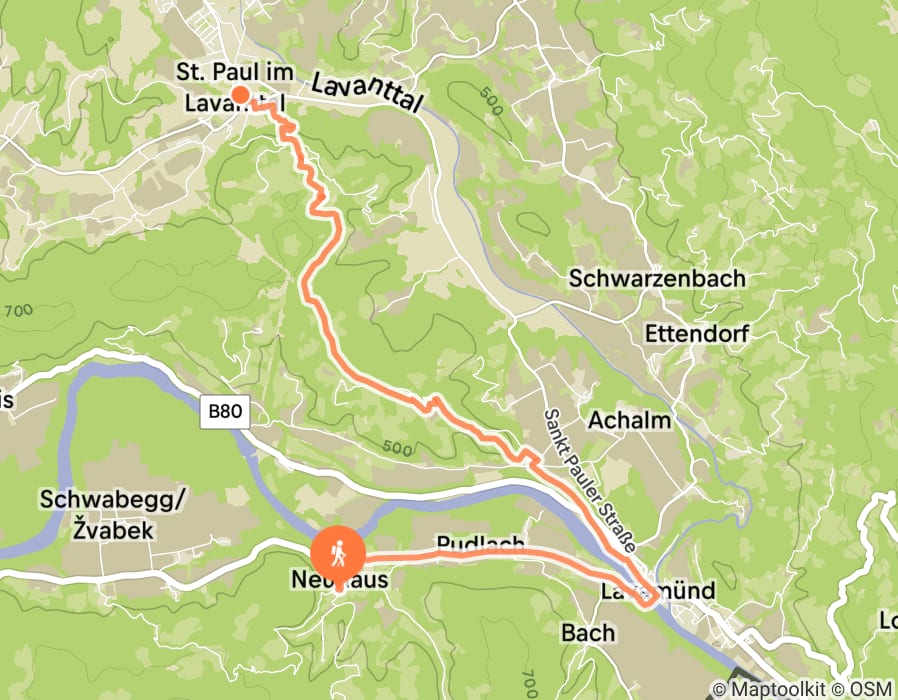 Karte der Tour
