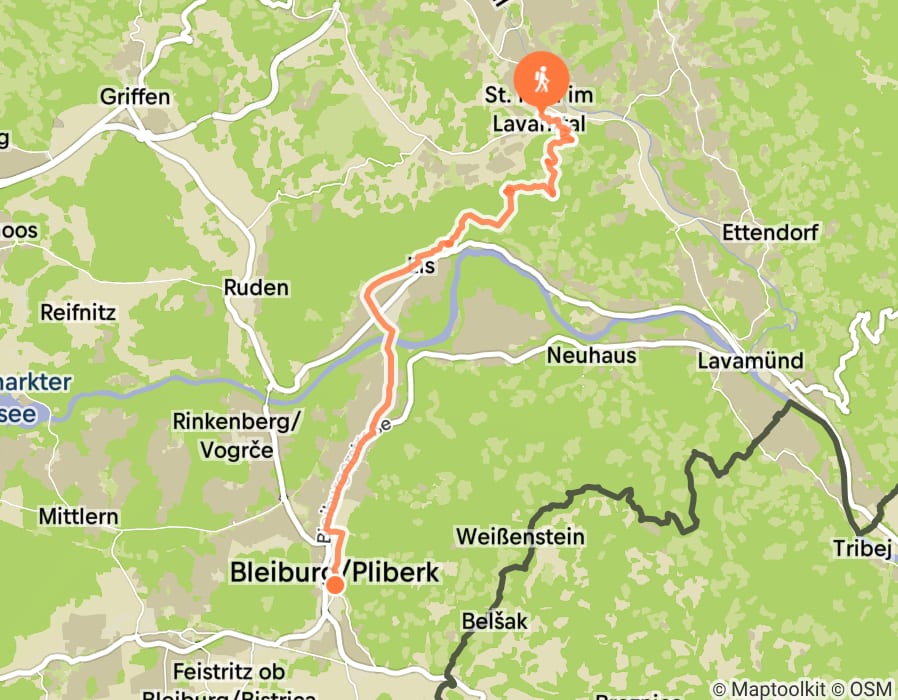 Karte der Tour