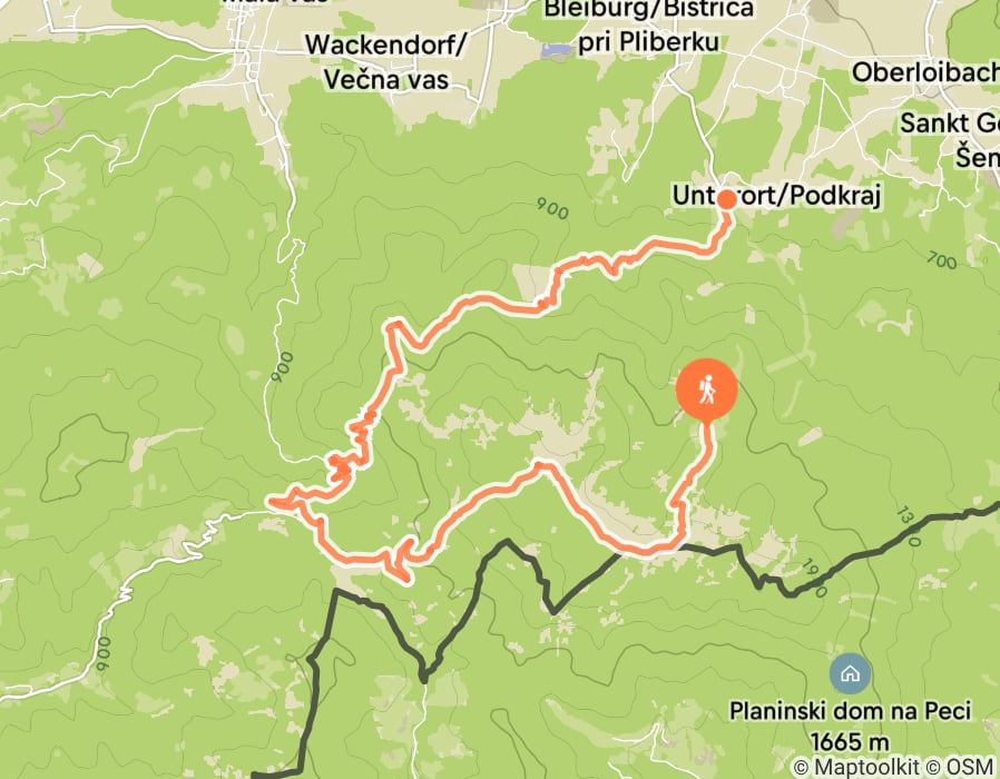 Karte der Tour