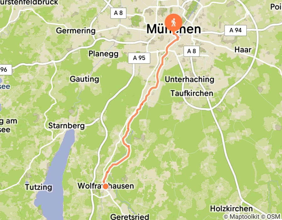 Karte der Tour