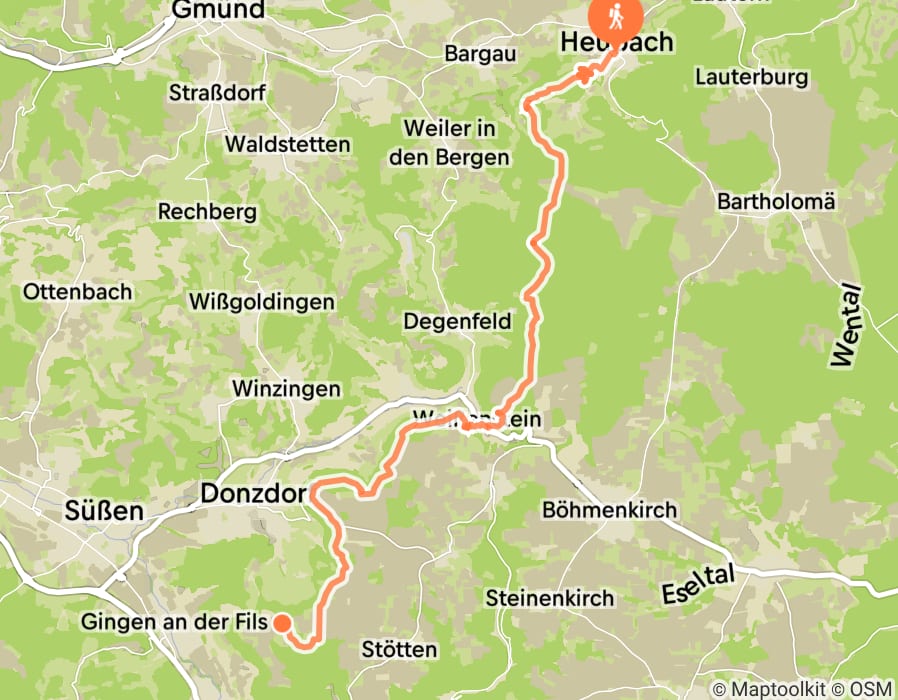 Karte der Tour