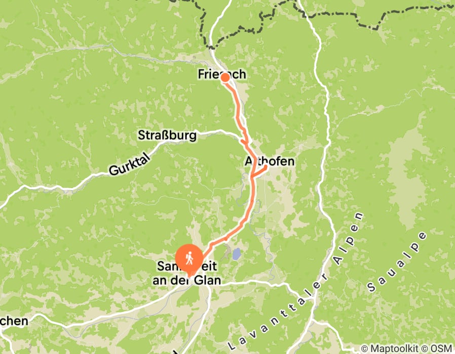 Karte der Tour