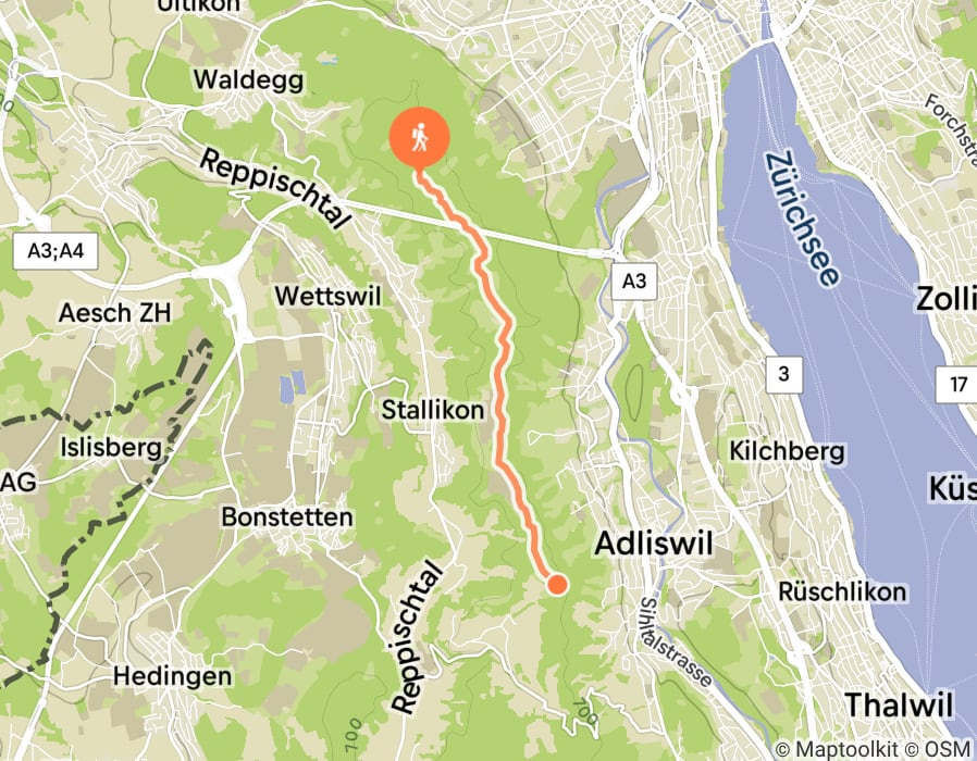 Karte der Tour
