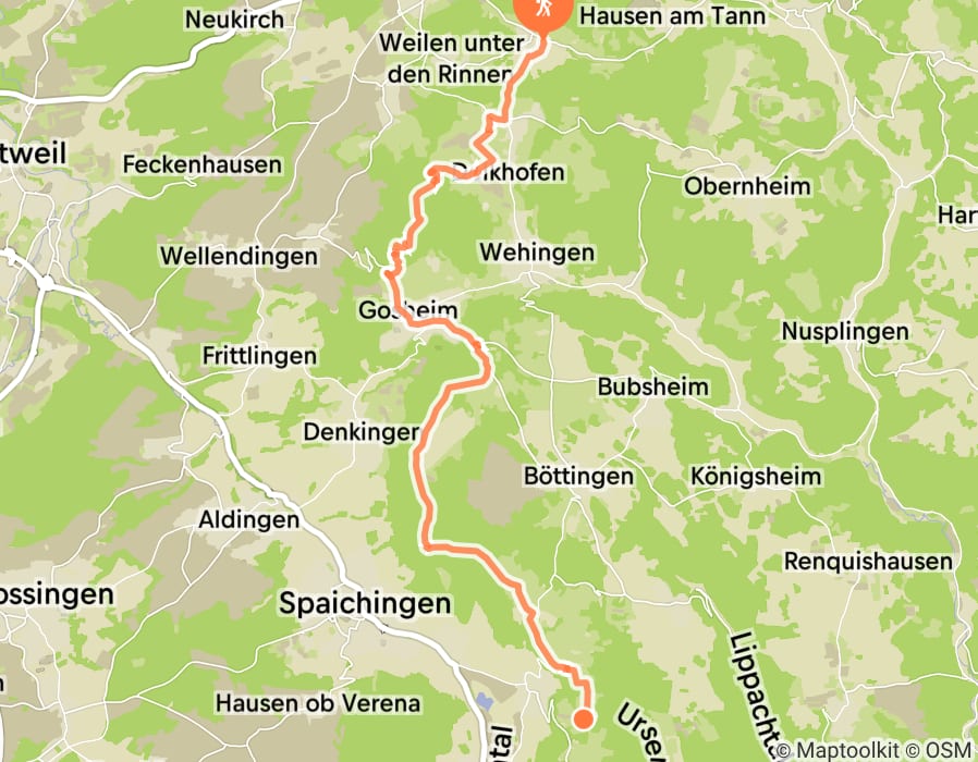 Karte der Tour