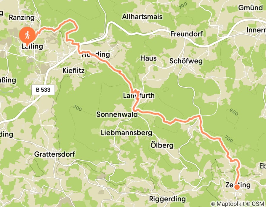 Karte der Tour