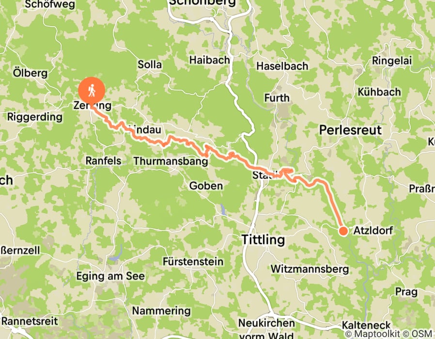 Karte der Tour