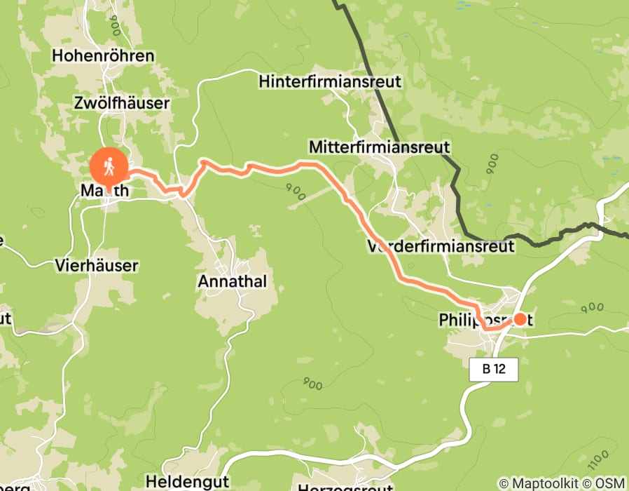 Karte der Tour