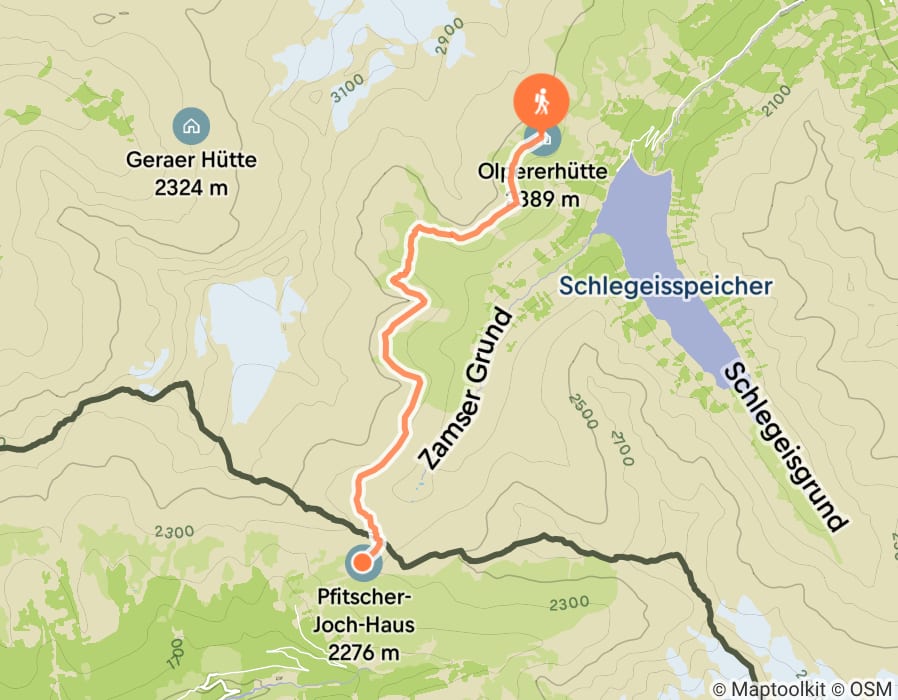 Karte der Tour