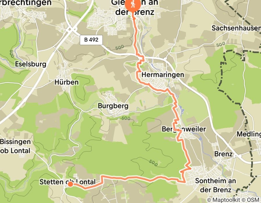 Karte der Tour