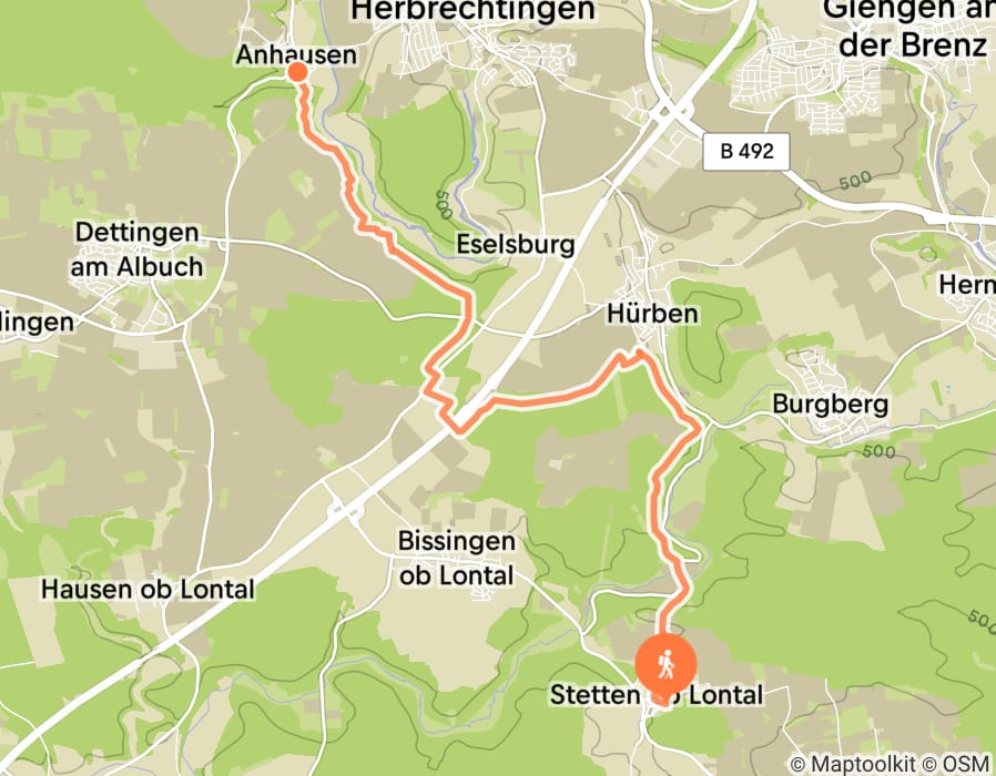 Karte der Tour