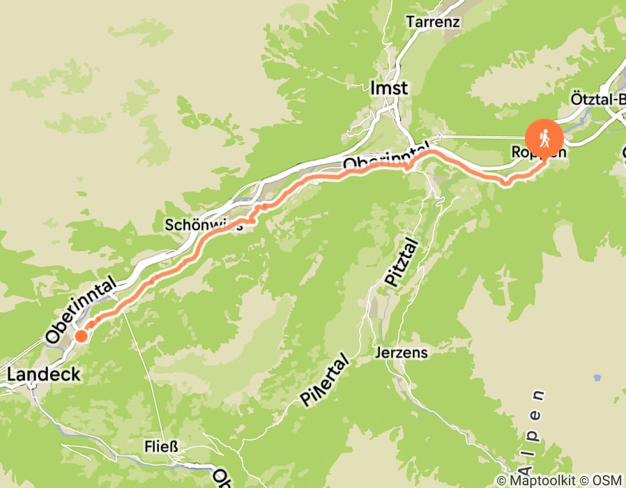 Karte der Tour