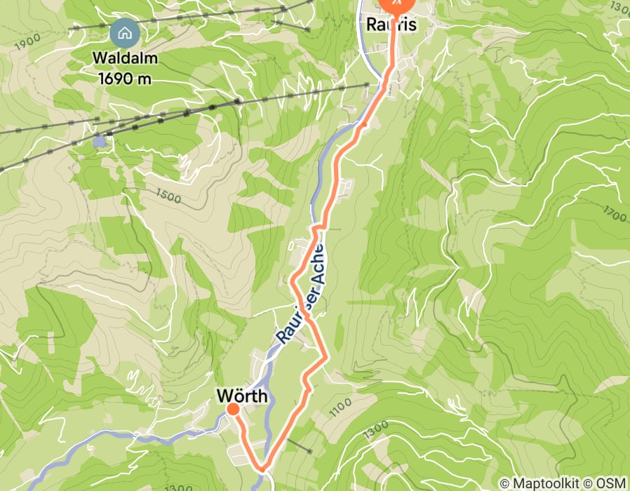 Karte der Tour