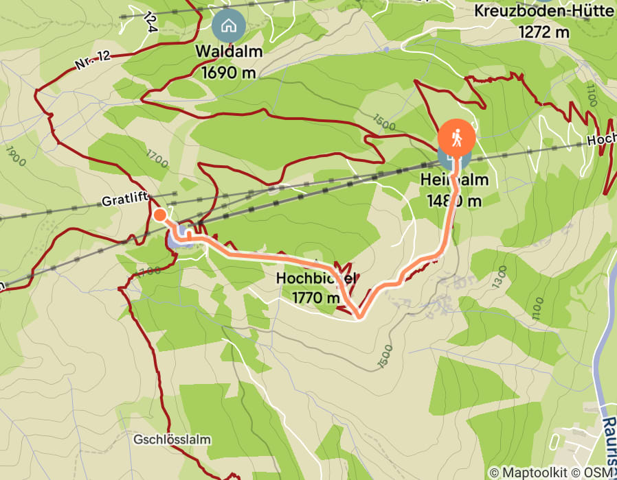 Karte der Tour