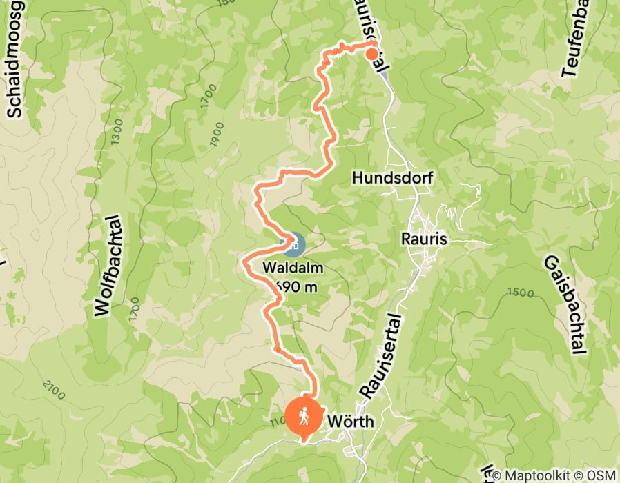 Karte der Tour