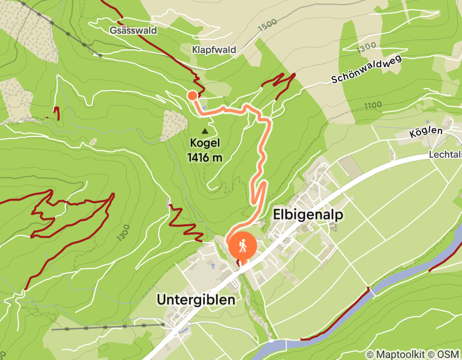 Karte der Tour