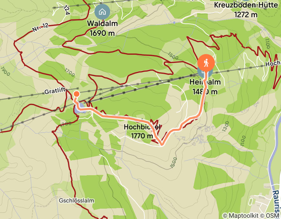 Karte der Tour