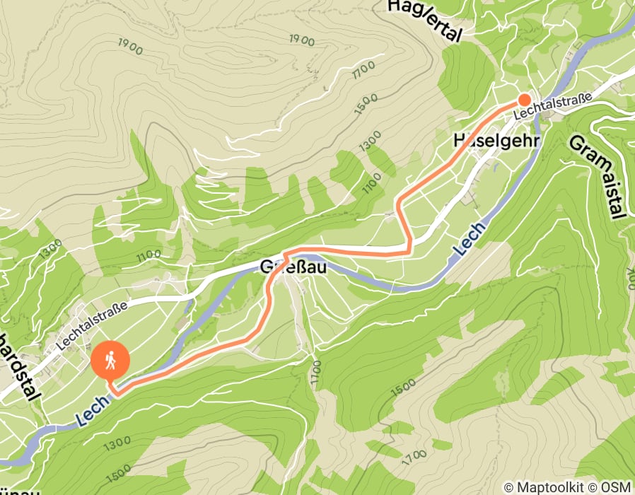 Karte der Tour
