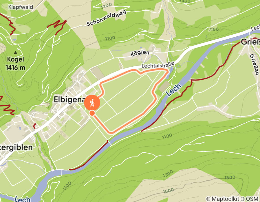 Karte der Tour
