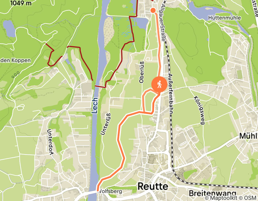 Karte der Tour