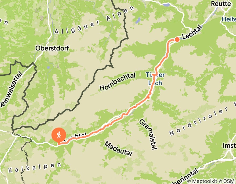 Karte der Tour