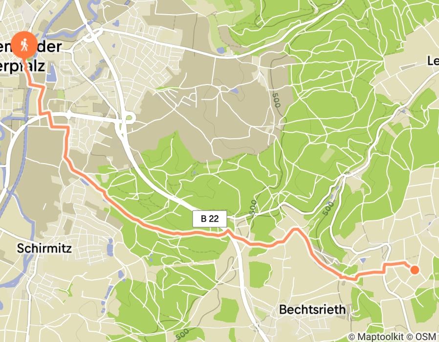Karte der Tour