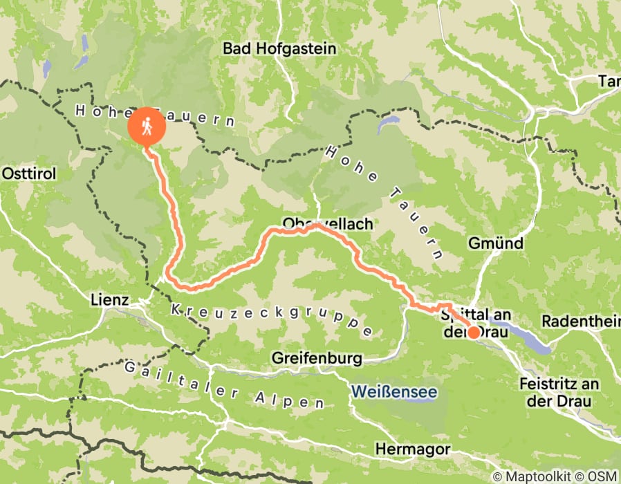 Karte der Tour