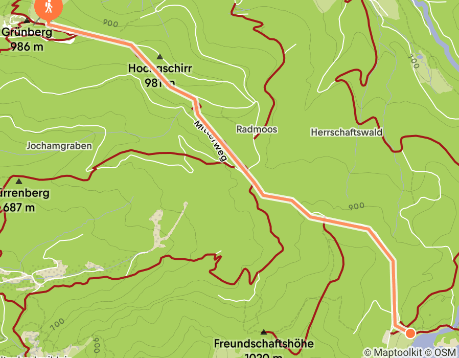 Karte der Tour
