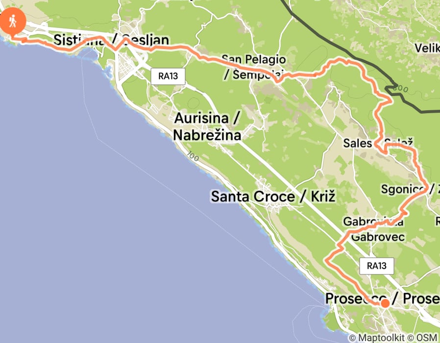 Karte der Tour