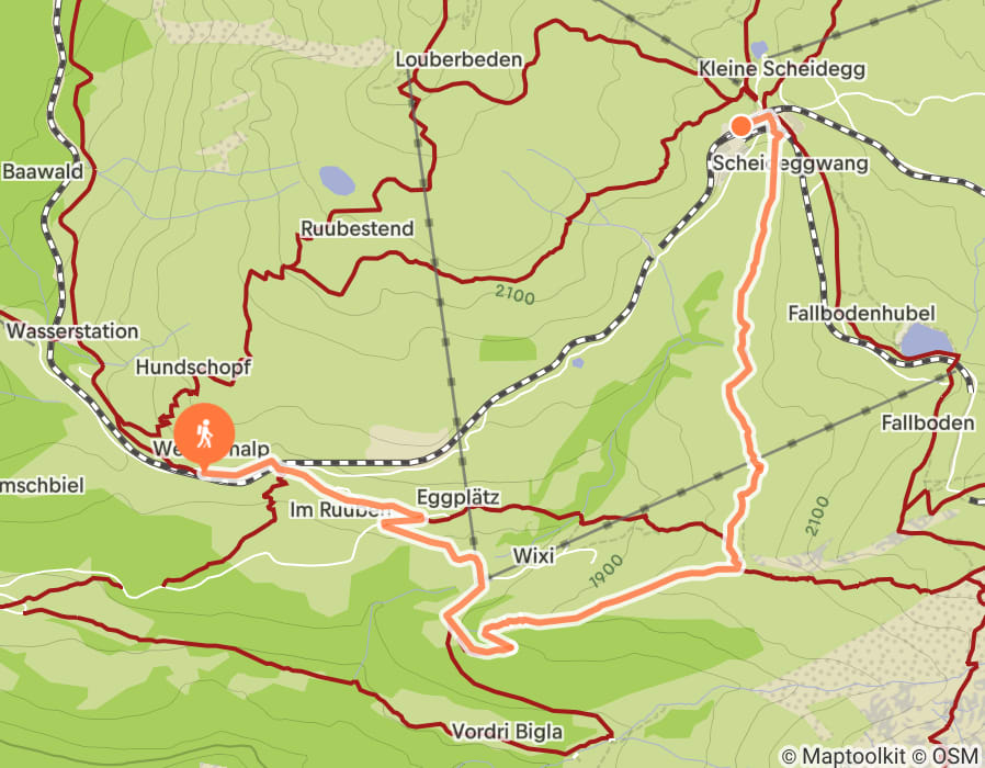 Karte der Tour