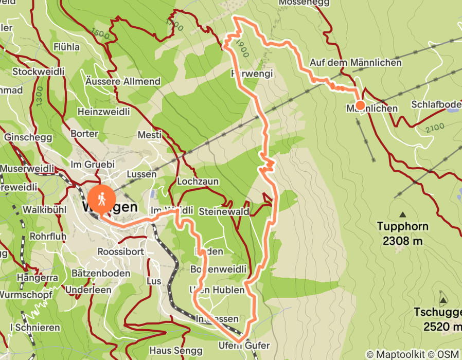 Karte der Tour
